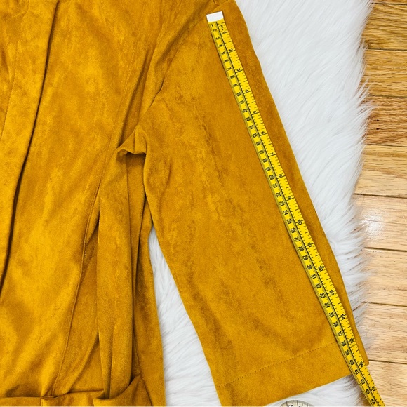 2Kolyory Embroidered Suede Like Dress/Jacket Mustard Color - Picture 9 of 13